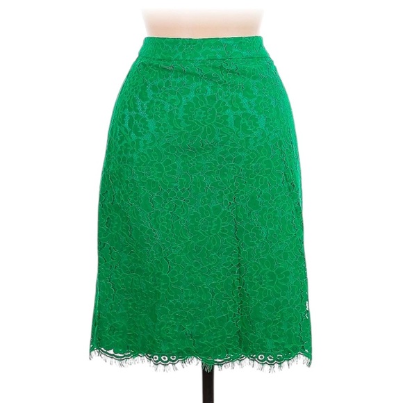 FLORAL LACE PENCIL SKIRT feminine office holiday party - Picture 11 of 11